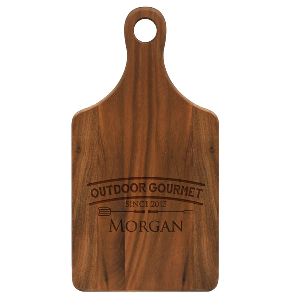 Paddle Cutting Board "Outdoor Gourmet"