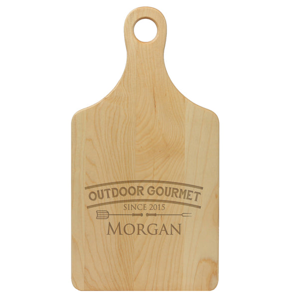 Paddle Cutting Board "Outdoor Gourmet"