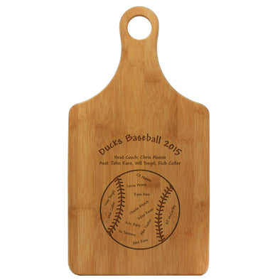 Paddle Cutting Board "Baseball"