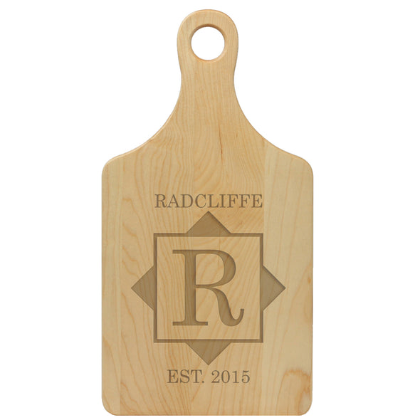 Paddle Cutting Board "Radcliffe Square Design"