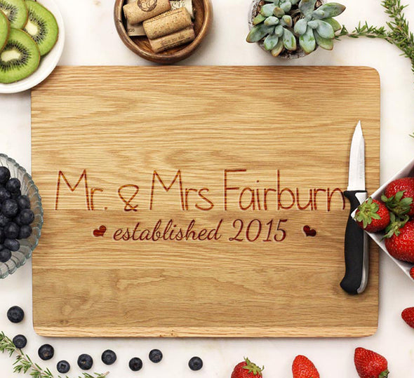 Cutting Board "Mr & Mrs Fairburn"