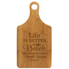 Paddle Cutting Board "Life is Better at the Beach"