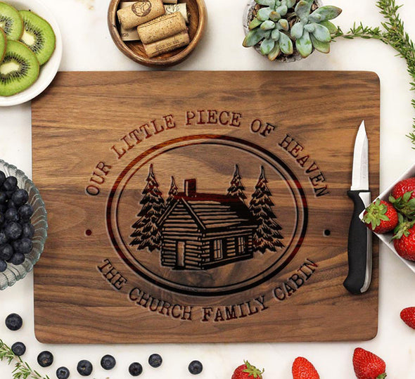 Cutting Board "Little Piece of Heaven Cabin"