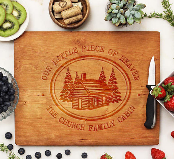 Cutting Board "Little Piece of Heaven Cabin"