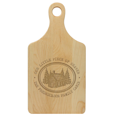 Paddle Cutting Board "Little Piece of Heaven Cabin"