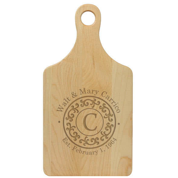 Paddle Cutting Board "Grotelueschen Family Filigree"