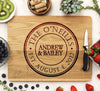 Wooden Cutting Board With Established Date Circle Design