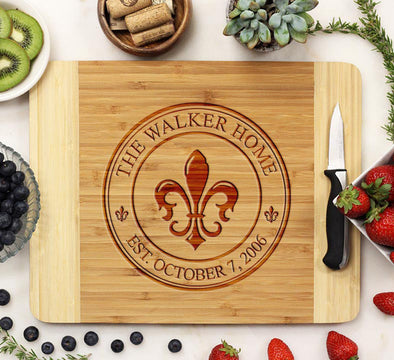 Cutting Board "Walker Home - Fleur-de-lis"