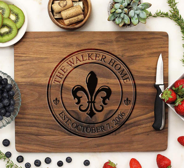 Cutting Board "Walker Home - Fleur-de-lis"