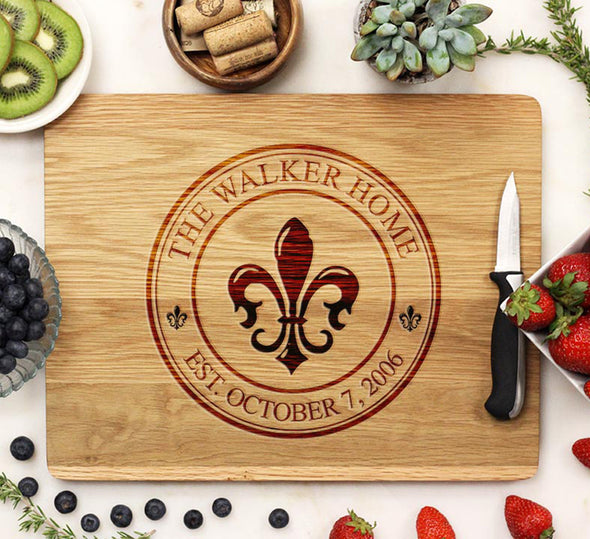 Cutting Board "Walker Home - Fleur-de-lis"