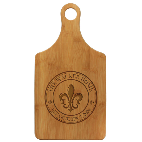 Paddle Cutting Board "Walker Home - Fleur-de-lis"