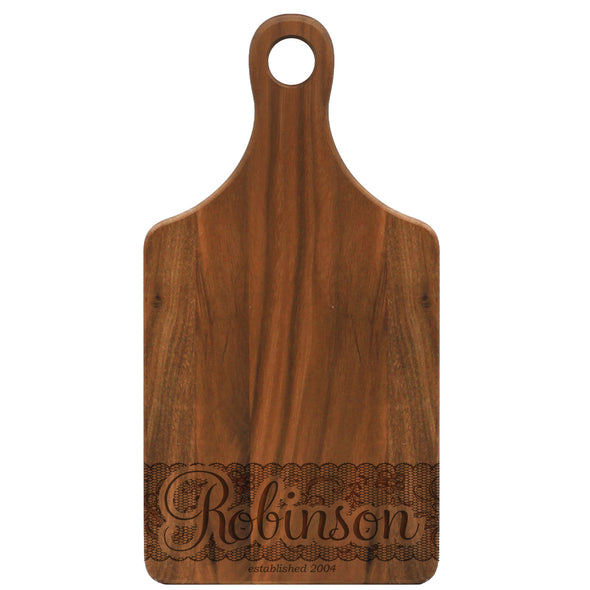 Paddle Cutting Board "Robinson Lace Design"