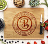 Cutting Board "Barnetts Curly Initial"