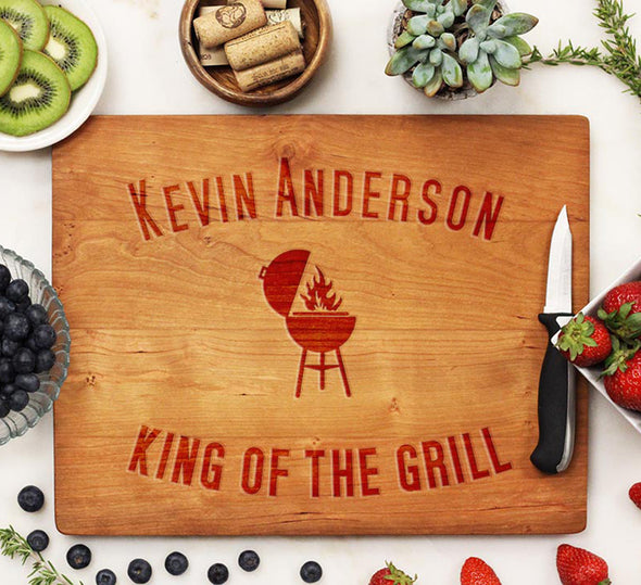 Cutting Board "Kevin Anderson, King of the Grill"