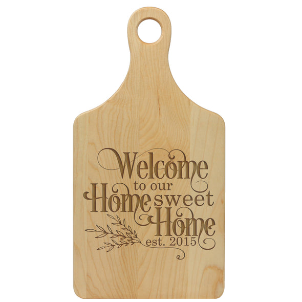 Paddle Cutting Board "Welcome Home Sweet Home"