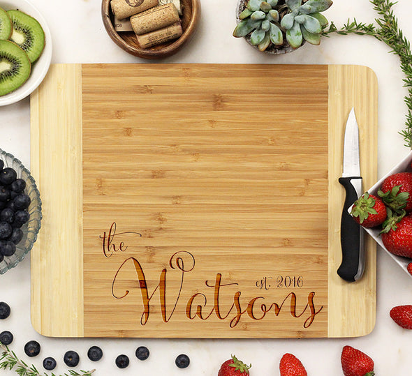 Cutting Board "Last Name Engraved Bottom"