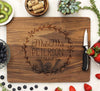 Cutting Board "Mr & Mrs Circle Leafs"