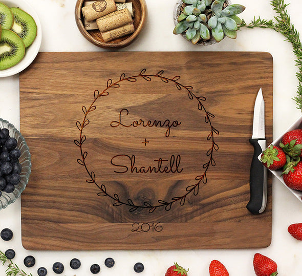 Cutting Board "Circle Leafs"