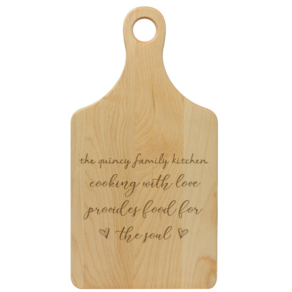 Paddle Cutting Board "Quincy Family Kitchen"