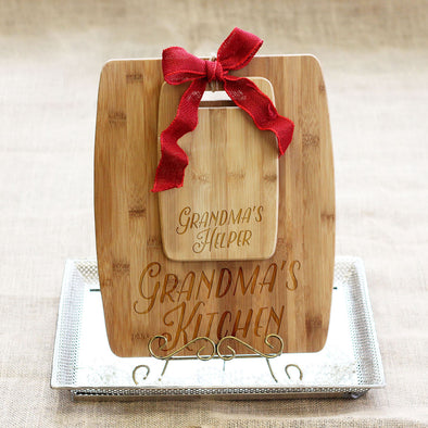 Cutting Board Set - "Grandma's Kitchen & Helper"