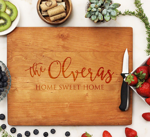 Custom Cherry Wood Cutting Board, Personalized Cutting Board, Custom Cutting Board