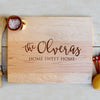 Customized Cutting Board, Personalized Family Cutting Board "the Olveras Home Sweet Home"