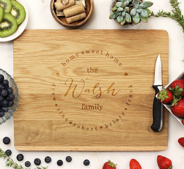 Custom White Oak Cutting Board, Personalized Cutting Board, Custom Cutting Board