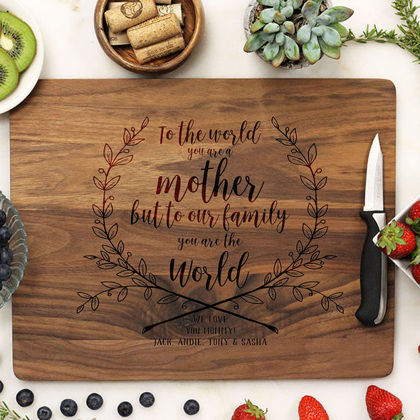 Personalized Wooden Cutting Board For Mother's Day