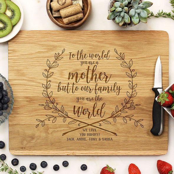 Personalized Wooden Cutting Board For Mother's Day