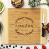 Personalized Bamboo Cutting Board, Custom Family Engraved Cutting Board, Custom Cutting Board "David & Martha"