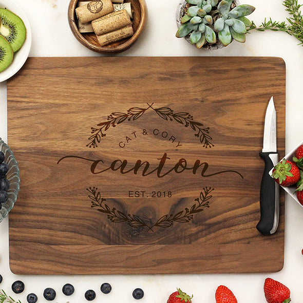 Customized Walnut Cutting Board, Custom Engraved Cutting Board, Custom Cutting Board