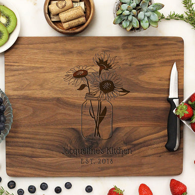 Personalized Walnut Cutting Board, Custom Engraved Cutting Board, Custom Cutting Board