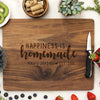 Personalized Cutting Board, Custom Cutting Board, Customized Happiness is Homemade Cutting Board, "Happiness Is Homemade" Personalized Cutting Board