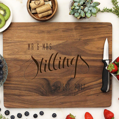 Personalized Walnut Cutting Board, Custom Engraved Cutting Board, Custom Cutting Board