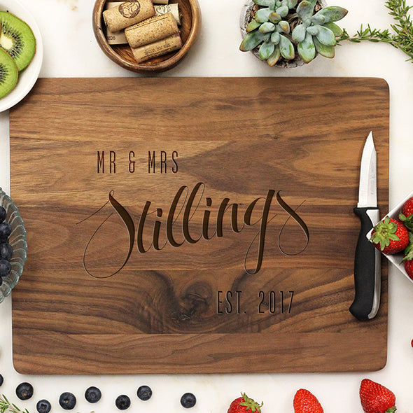 Personalized Walnut Cutting Board, Custom Engraved Cutting Board, Custom Cutting Board