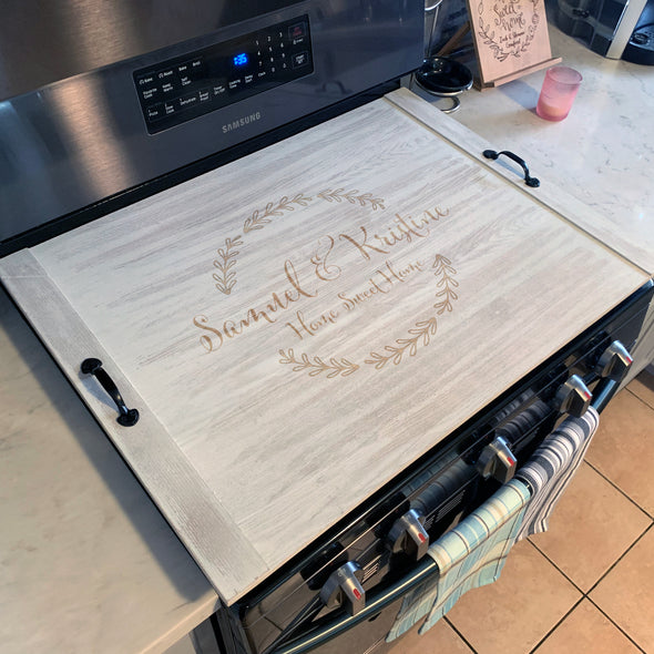 Custom Ottoman Tray, Personalized Noodle board, Stove Top Cover, Wooden Serving Tray, Breakfast Tray, Rustic Tray, Farmhouse decor.