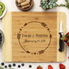 Personalized Bamboo Cutting Board, Custom Wedding Engraved Cutting Board, Custom Cutting Board "David & Martha"