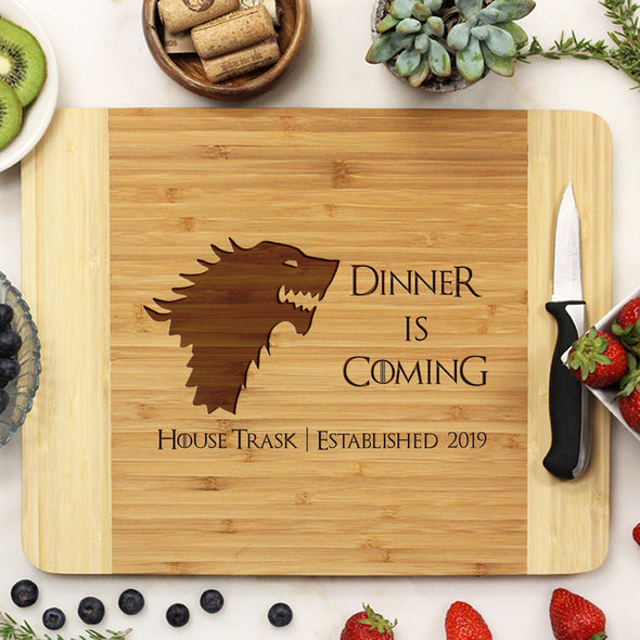 Game of Thrones Cutting Board, Bamboo Cutting Board, Custom Engraved Cutting Board