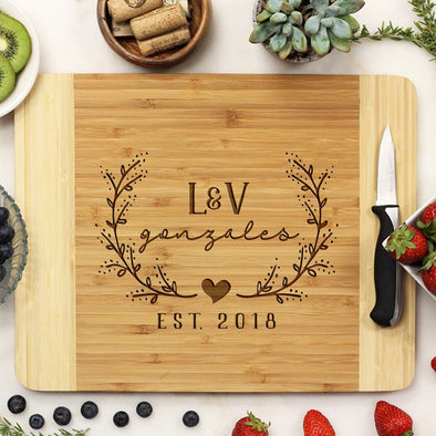 Personalized Wedding Bamboo Cutting Board, Custom Wedding Cutting Board, Custom Cutting Board