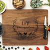 Personalized Walnut Cutting Board, Custom Wedding Cutting Board, Custom Cutting Board