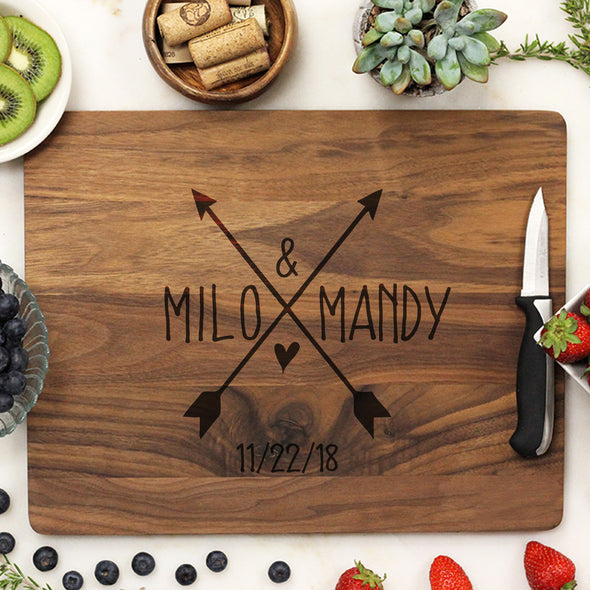 walnut cutting board, custom engraved cutting board, personalized cutting board