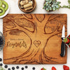 Custom Wedding Cutting Board, Personalized Wedding Cutting Board, Custom Cutting Board "Emily + Byron Reynolds Treea"