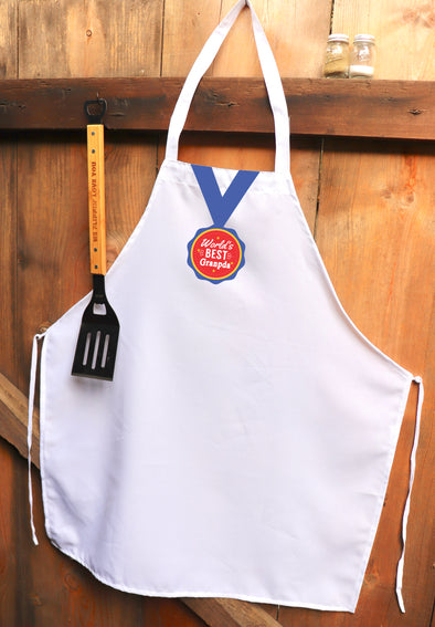 Chef Apron, Custom Apron, Personalized Apron "World's Greatest Grandpa"