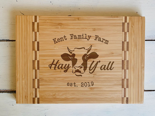 Custom Farm House Cutting Board "Kent Family Farm"