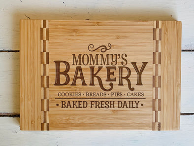 Custom Farm House Cutting Board "Mommy's Bakery"