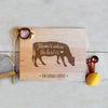 Custom Farmhouse Cutting Board "Home is where the herd is"