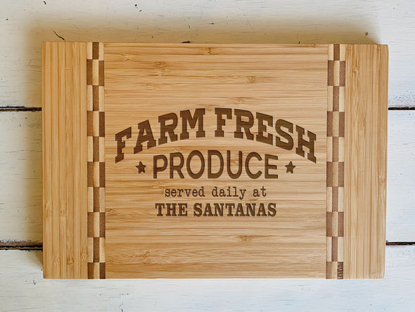 Custom Farmhouse Cutting Board "The Santanas"