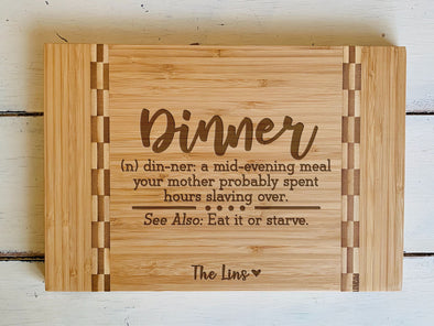 Custom Farmhouse Cutting Board "The Lins"