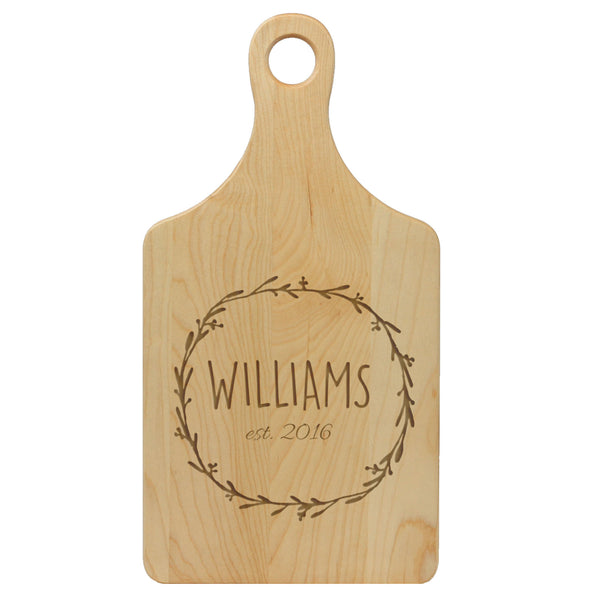 Paddle Cutting Board "Williams Wreath"