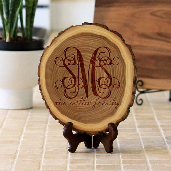 Wood Plaque "Monogram Miller Family"